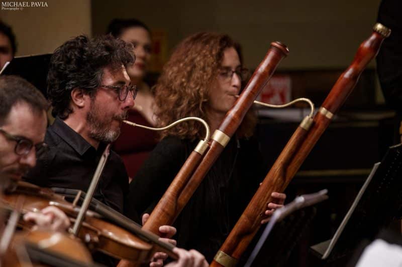 כלי הנשיפה בתזמורת הבארוק ירושלים . צילום: מיכאל פאביה