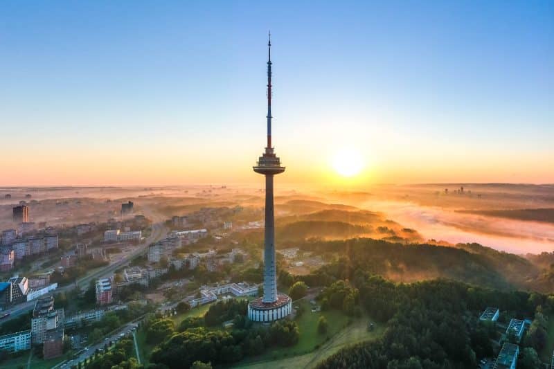 מגדל הטלוויזיה הגבוה ביותר בליטא. TV tower, Vilnius © Giedrius Akelis
