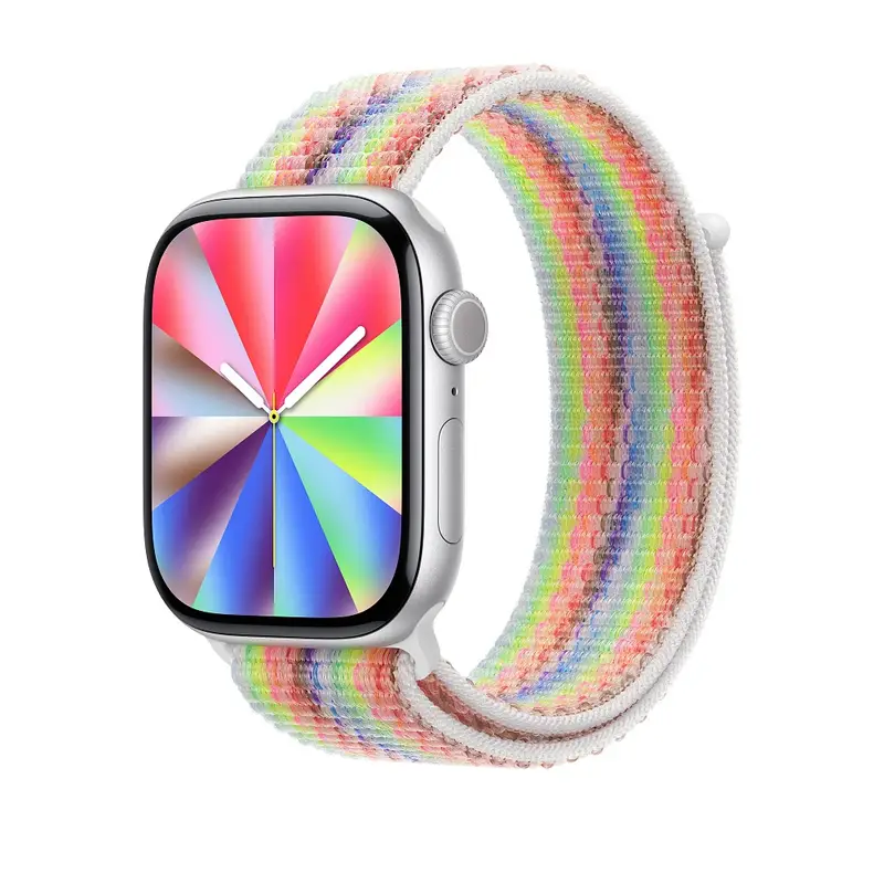 רצועת ה-Pride Edition החדשה של Apple ל-Apple Watch לרגל יום הגאווה. צילום: יח"צ