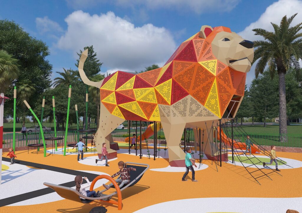 גן האריה החדש בירוחם. אלו את ניצן משיקה את גן האריה בירוחם. צילום: הדמיה אלו את ניצן