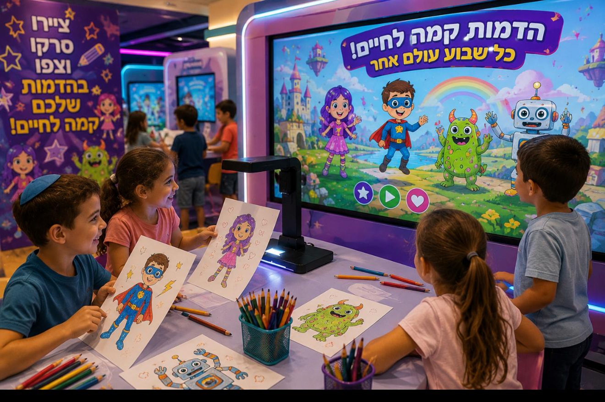 מתחם יצירה אינטראקטיבי בעופר גרנד קניון חיפה